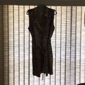 Long animal print jacket